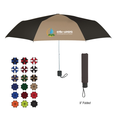 42in Arc Polyester Telescopic Umbrella ~ Available in 18 Color Combinations